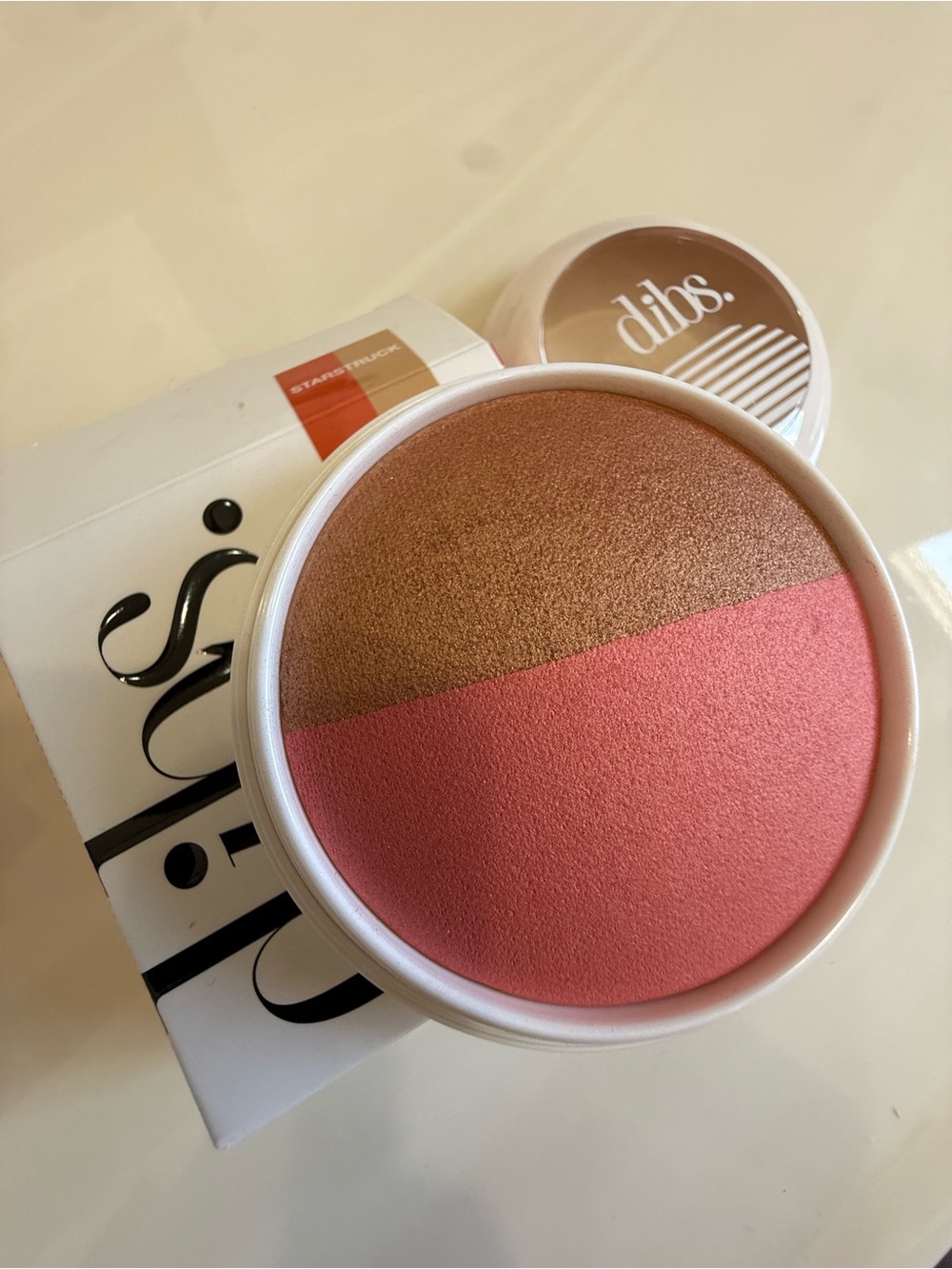 New DIBS Two-Tone Coral & Bronze Blush Duo (Starstruck)